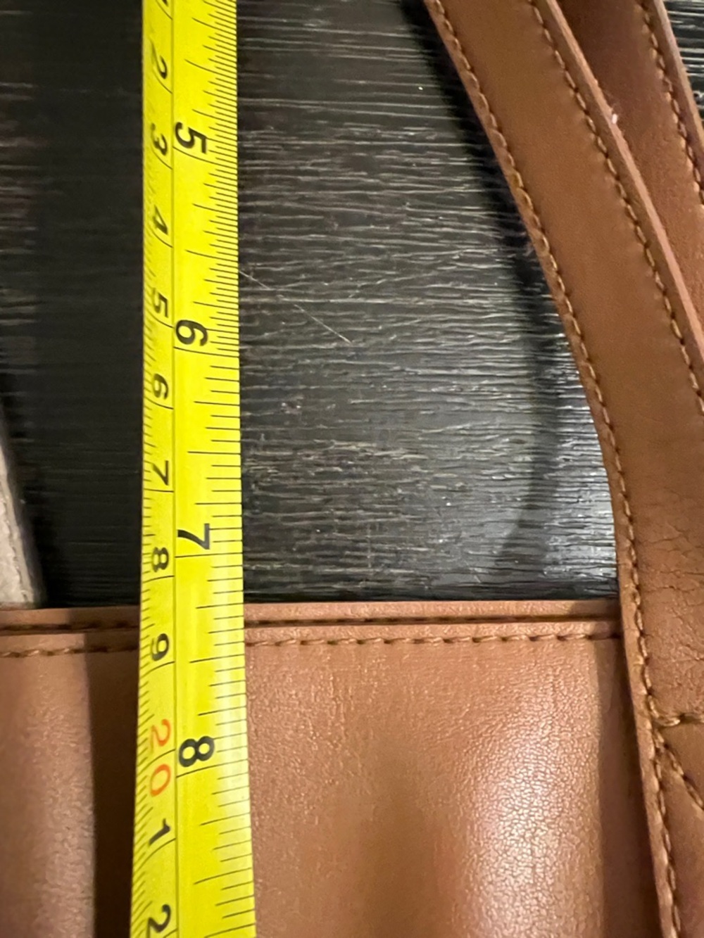 Madewell Cognac Brown Plant Based Faux Leather . - Picture 10 of 12